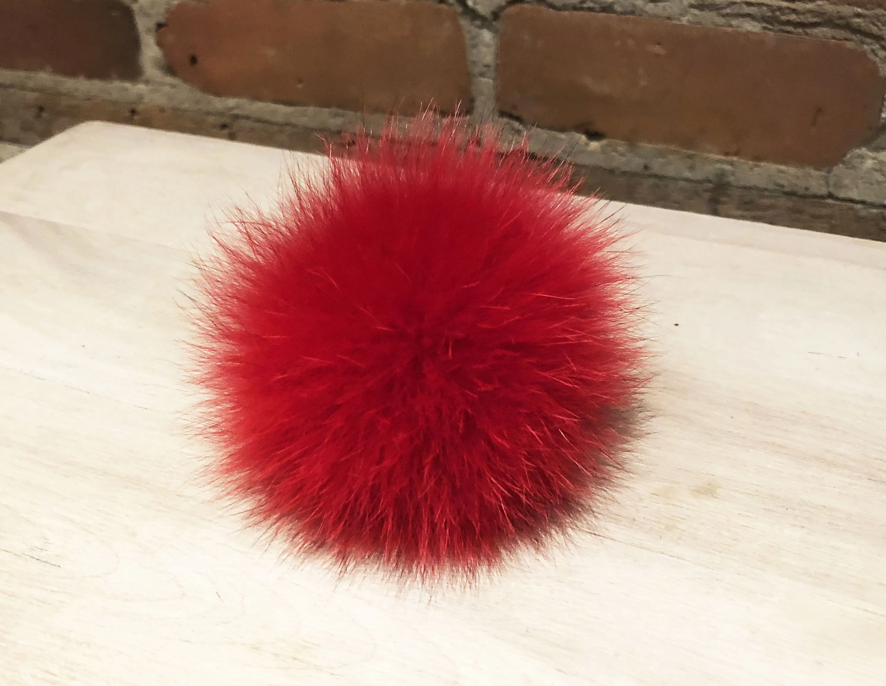 Fox-Fur Mega Pom Pom Bag Charm