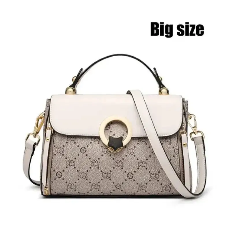 Foxer PVC Leather Vintage Signature Totes in White and Brown