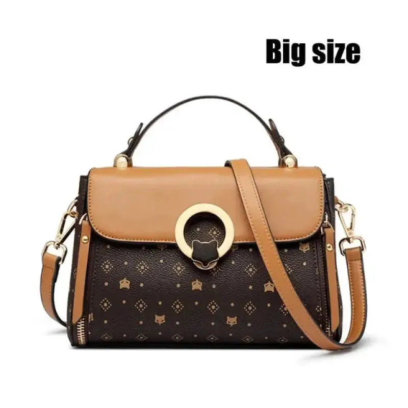 Foxer PVC Leather Vintage Signature Totes in White and Brown