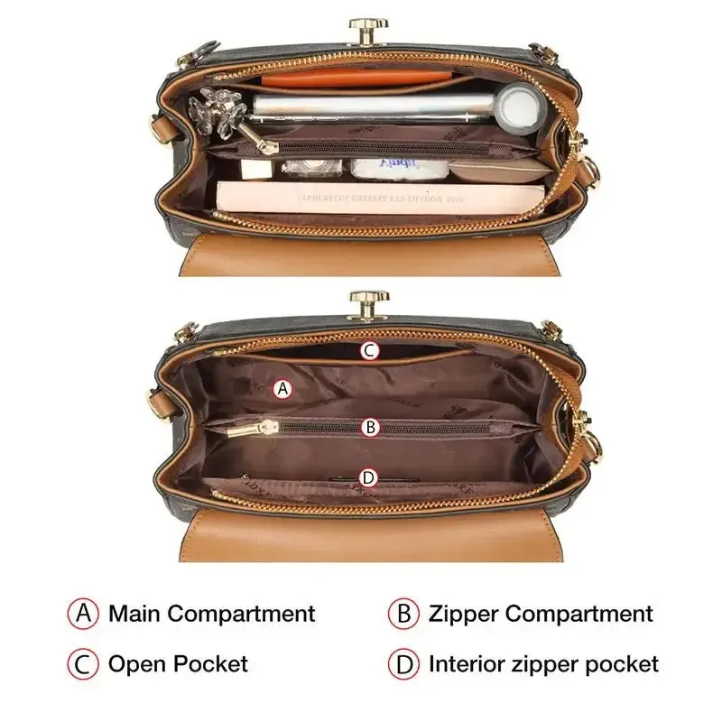 Foxer PVC Leather Vintage Signature Totes in White and Brown