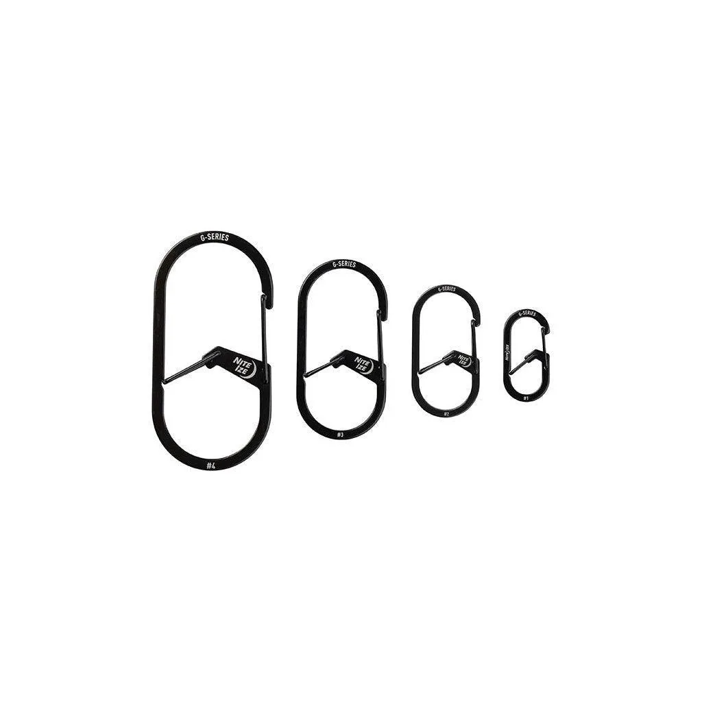 G-SERIES(TM) DUAL CHAMBER CARABINER (2pcs), black - size 1