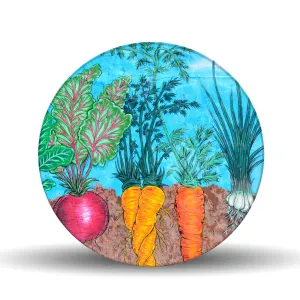 Garden Illustration <br>Glass Table Spinner 17.75"