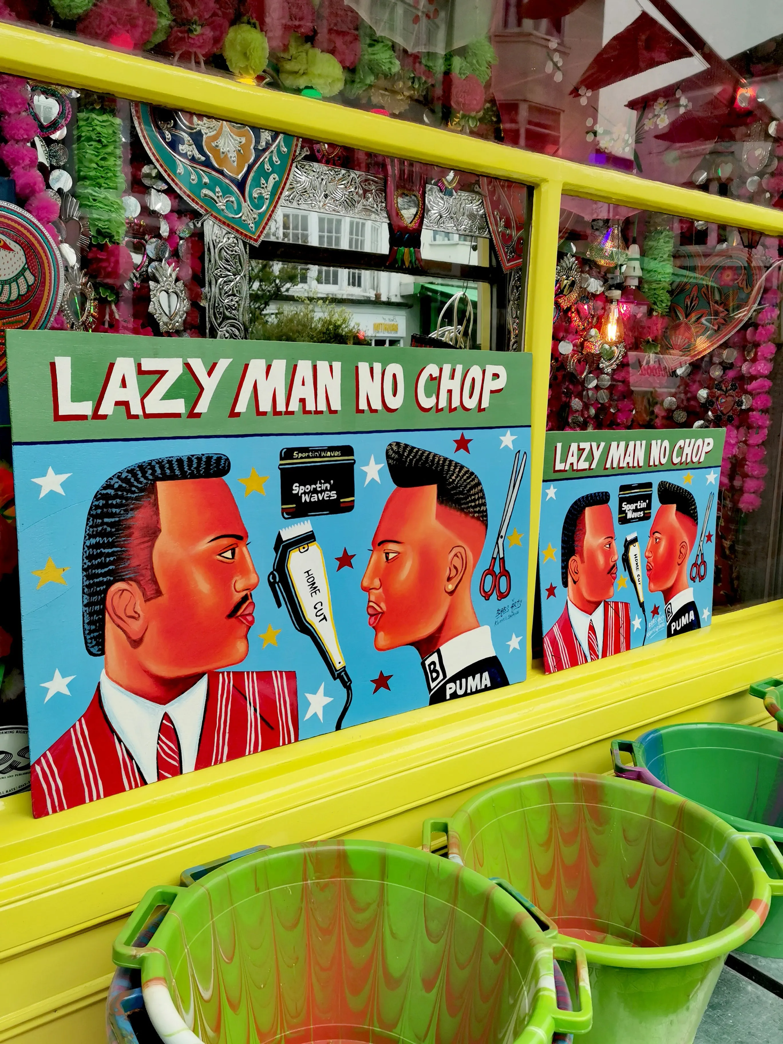 Ghanaian Barber shop paintings