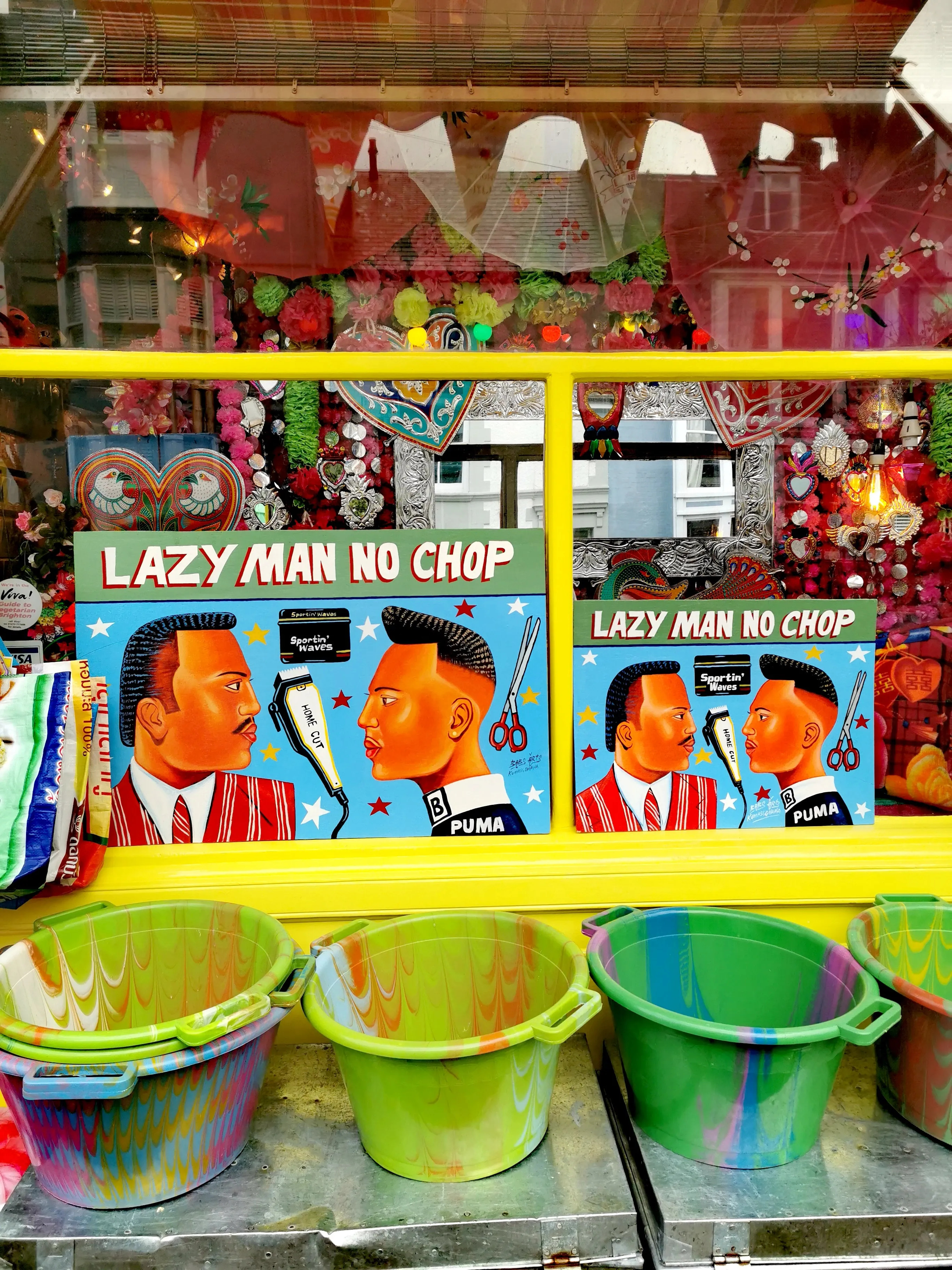 Ghanaian Barber shop paintings