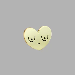 Gold Boob Enamel Pin