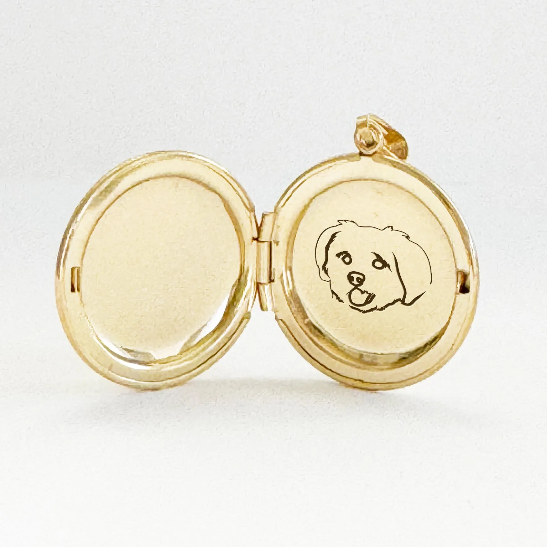 Gold Filled Large Silhouette Locket Necklace