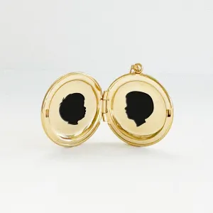 Gold Filled Medium Silhouette Locket Necklace