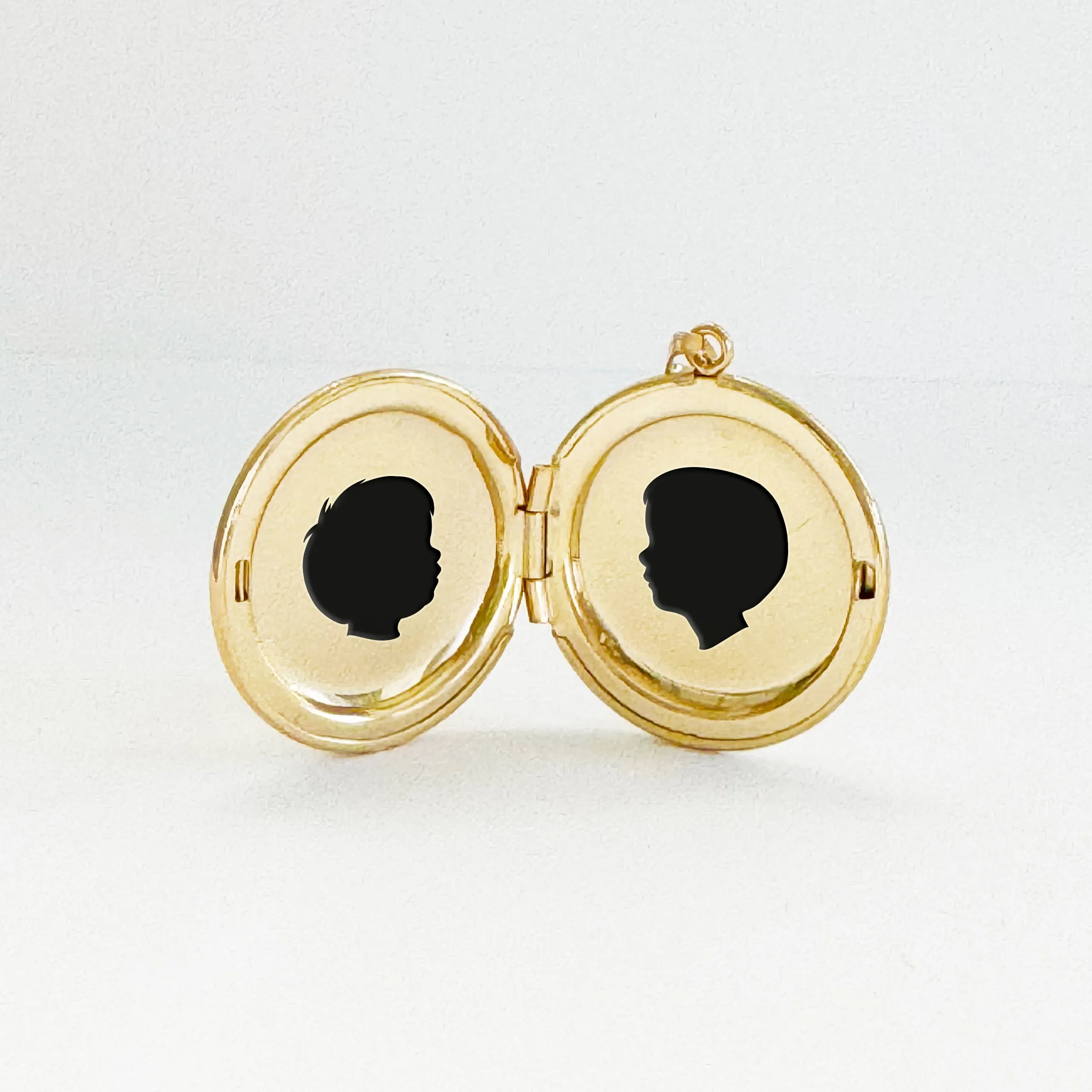 Gold Filled Medium Silhouette Locket Necklace