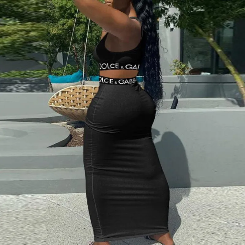 Graphic Ribbon Casual Two Piece Set