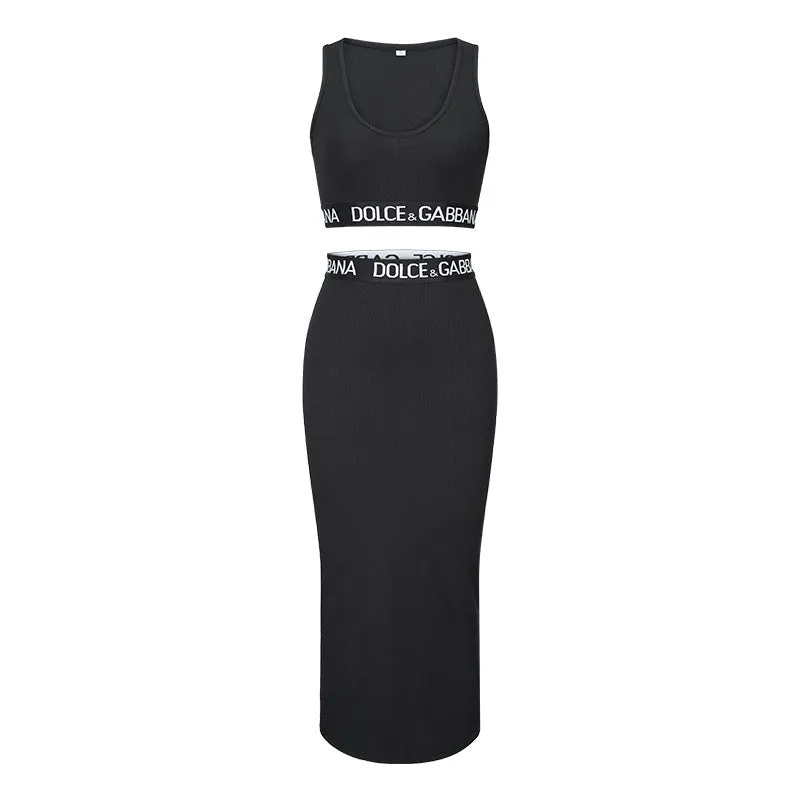 Graphic Ribbon Casual Two Piece Set