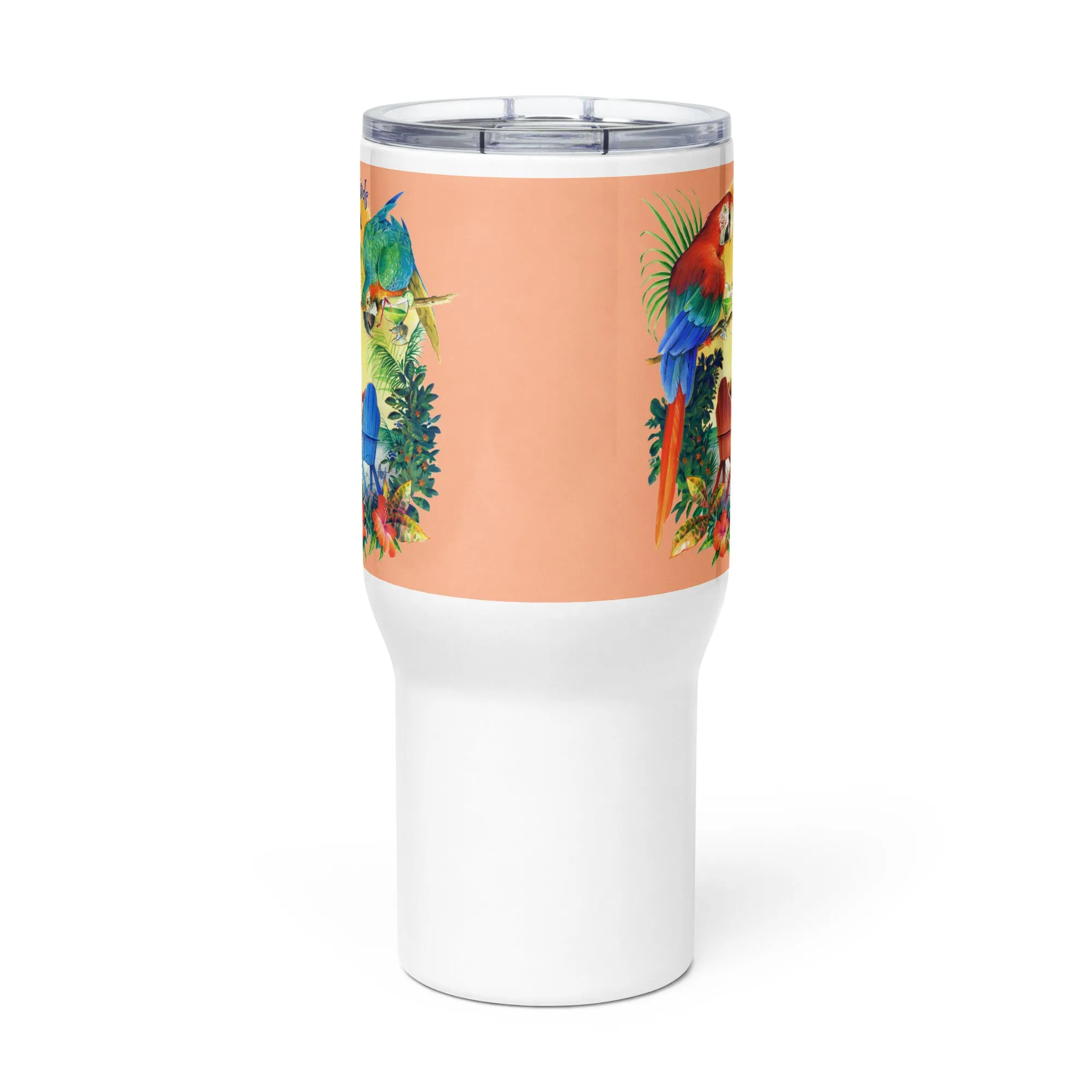 Great Minds Clink Alike Sunset Pink Travel Mug Tumbler 25 Ounces