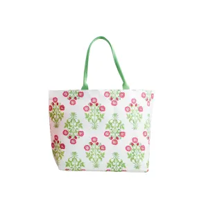 Green Block Print Tote