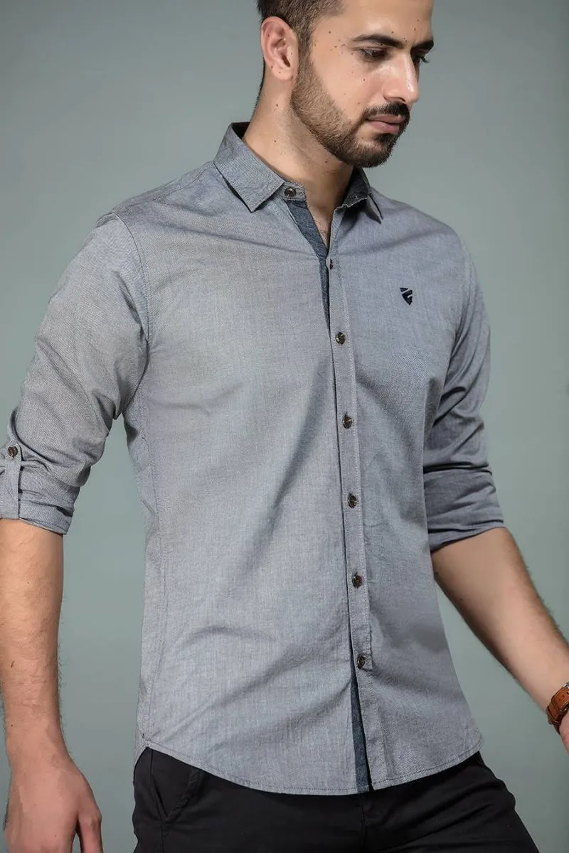 Grey Casual Shirt FS Regular Fit