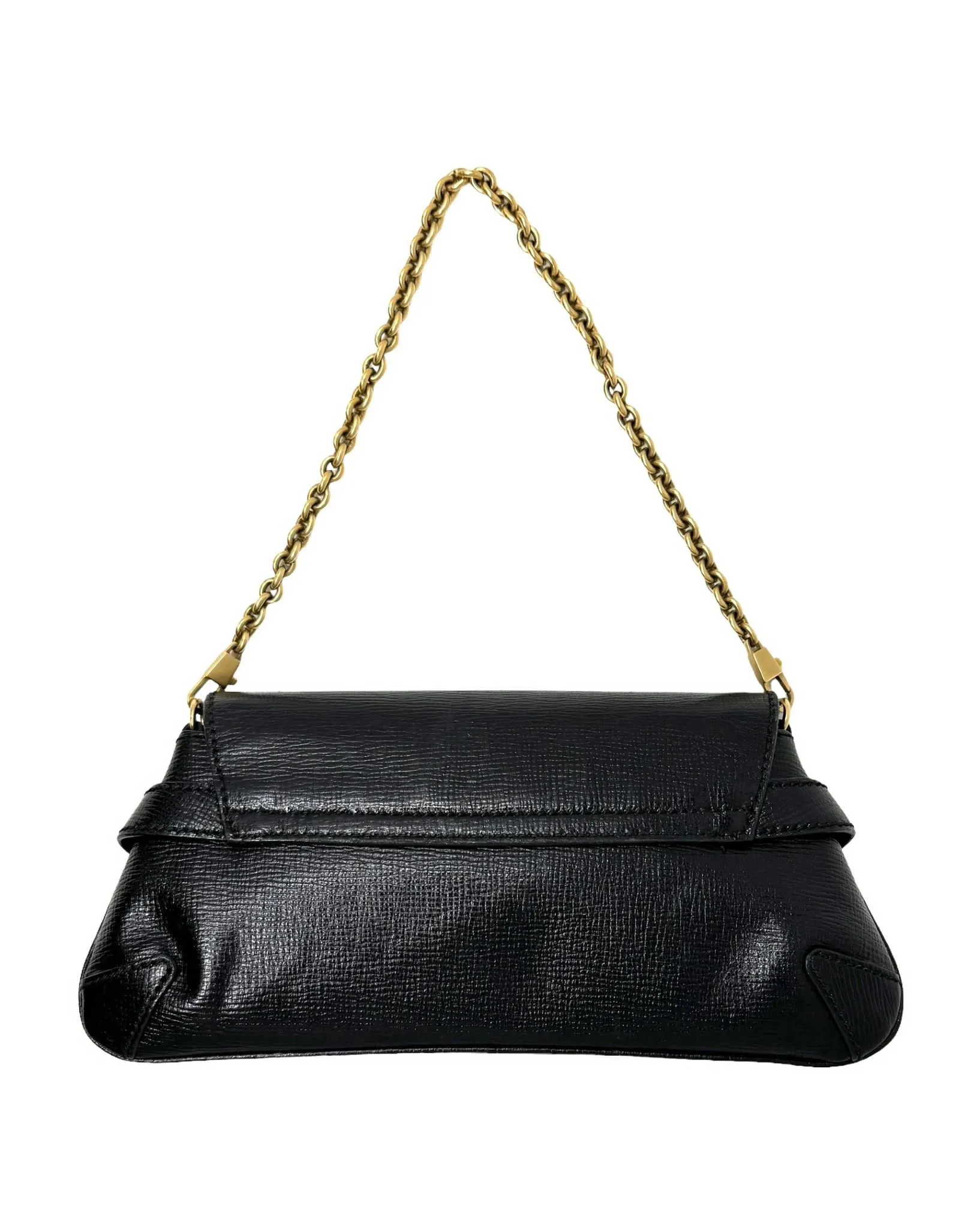 Gucci Black Horsebit Shoulder Bag