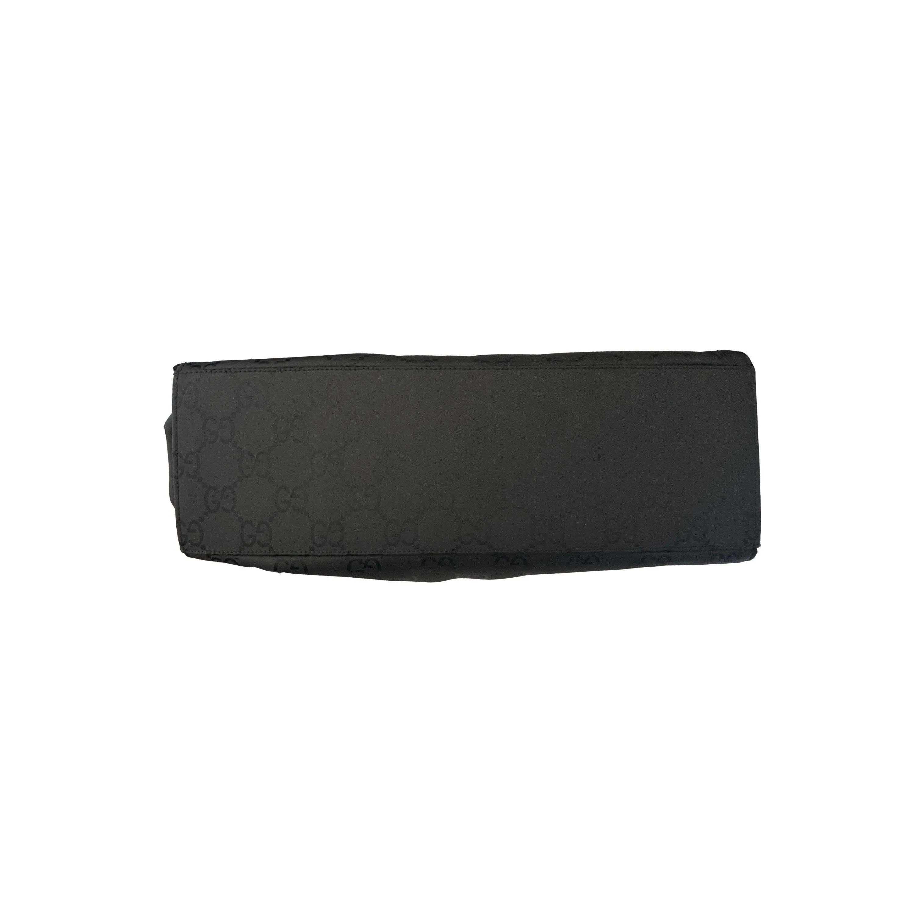 Gucci Black Monogram Bamboo Tote Bag