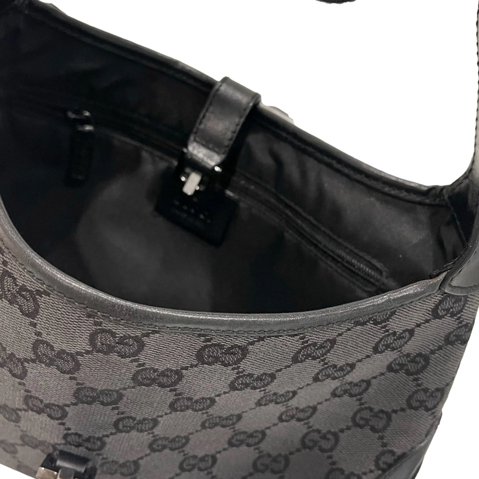 Gucci Black Monogram Shoulder Bag