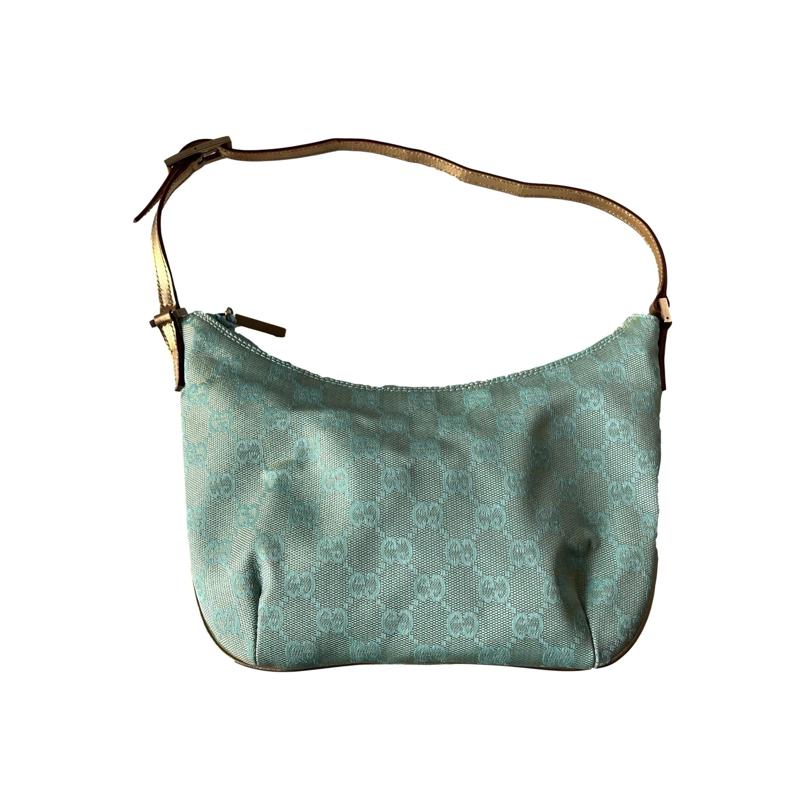 Gucci Blue Iridescent Monogram Bag
