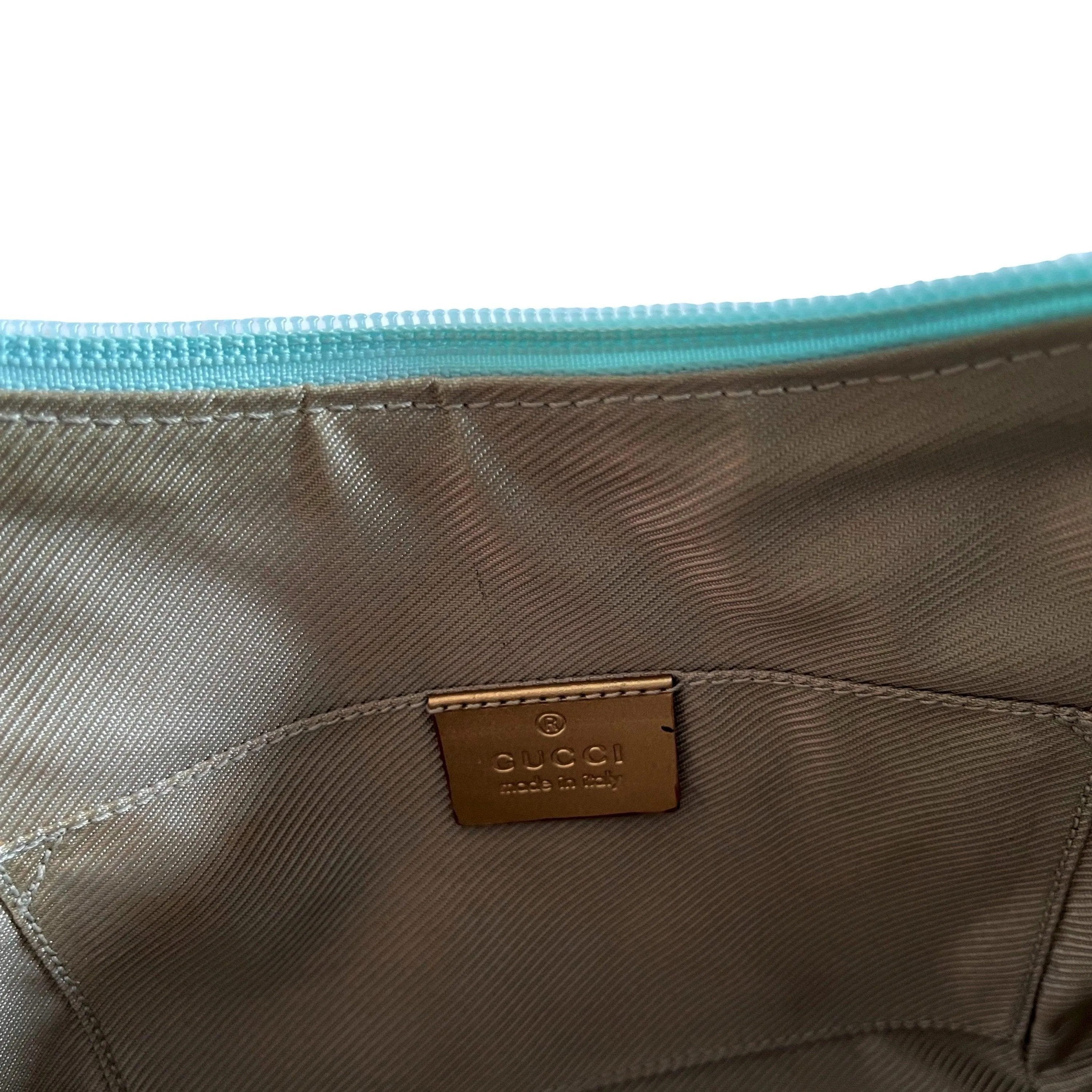 Gucci Blue Iridescent Monogram Bag