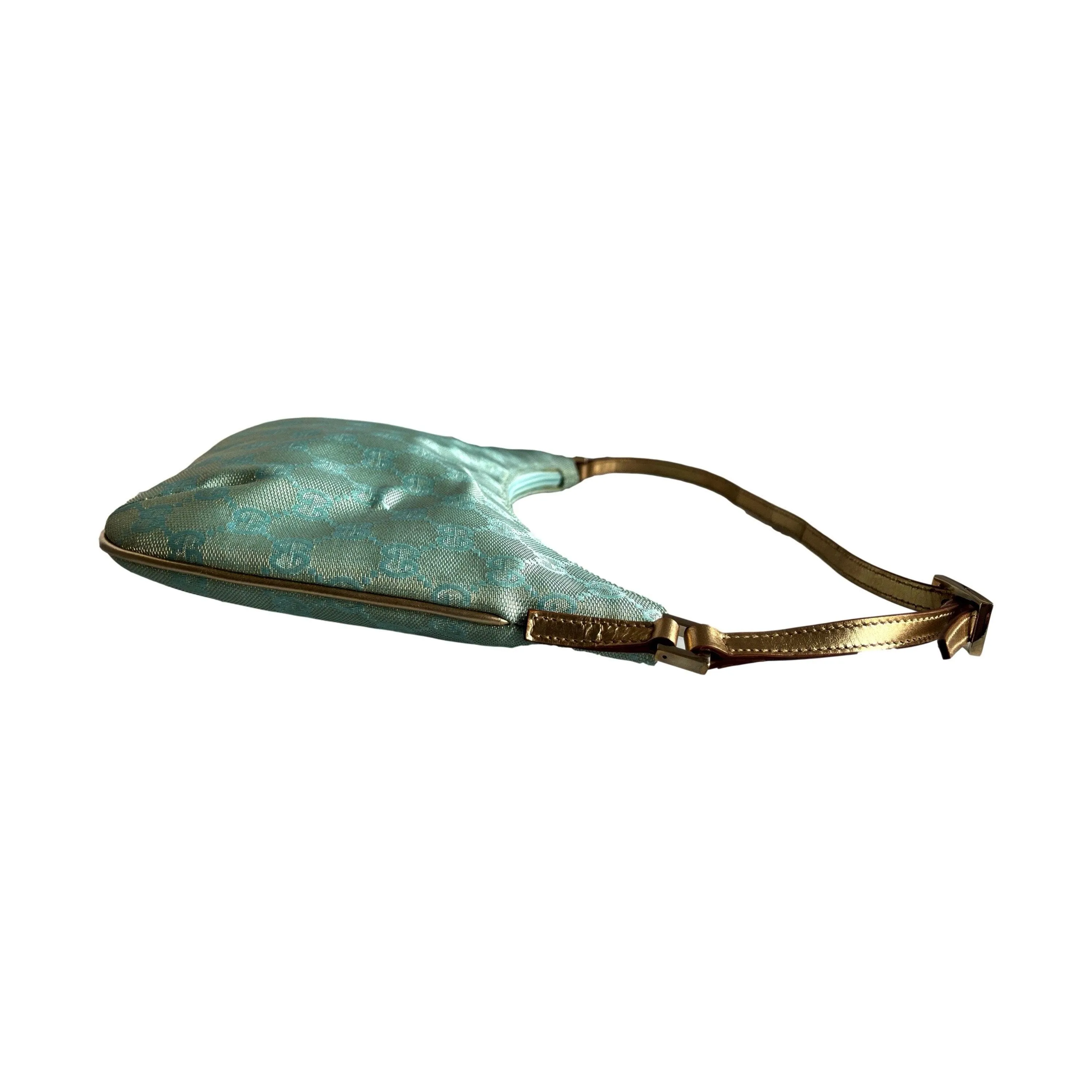 Gucci Blue Iridescent Monogram Bag