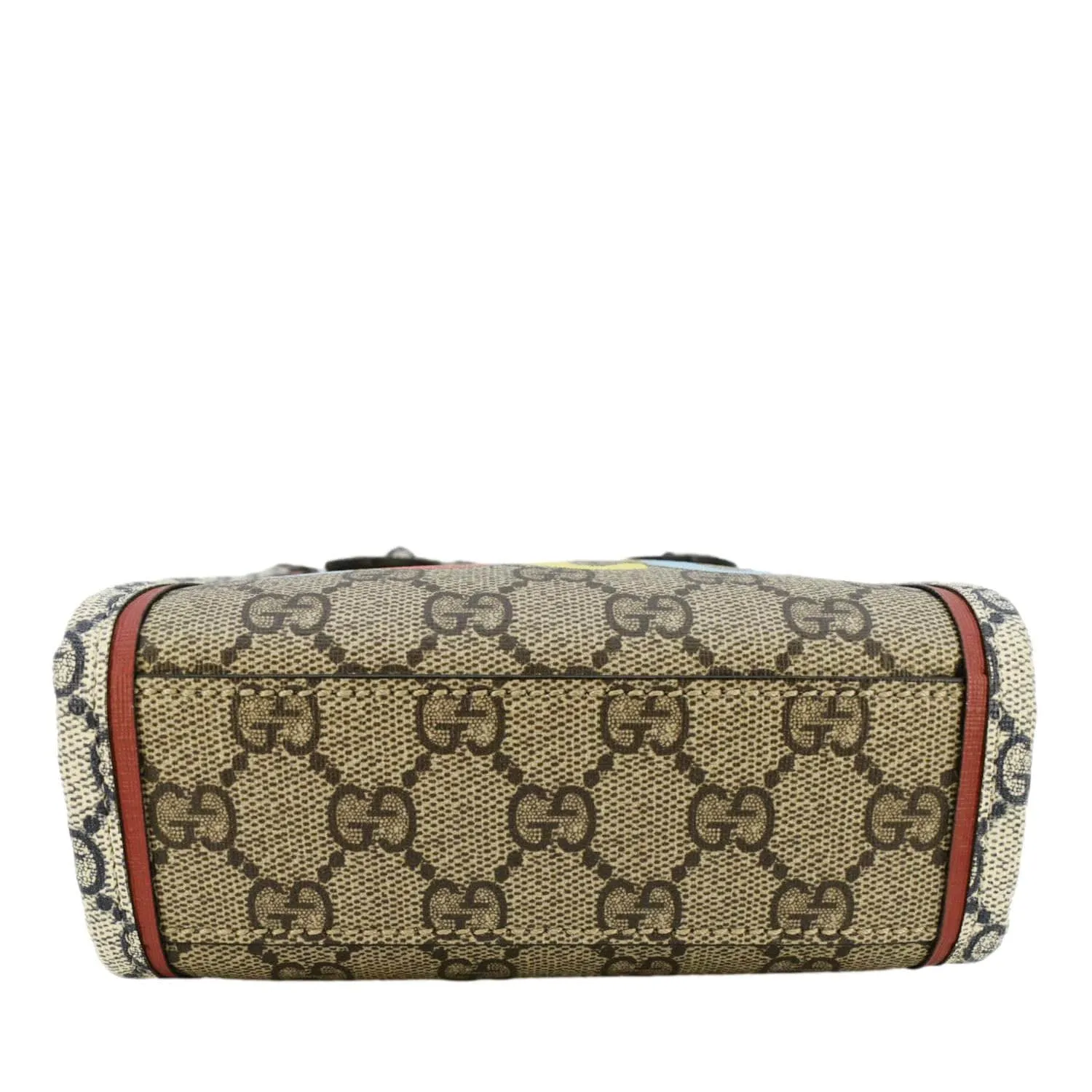 GUCCI Exquisite Mini GG Supreme Canvas Vertical Tote Shoulder Bag Beige