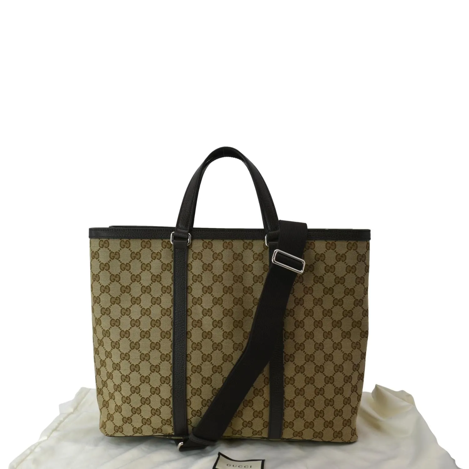 GUCCI GG Supreme Canvas Shopping Tote Bag Beige 449169