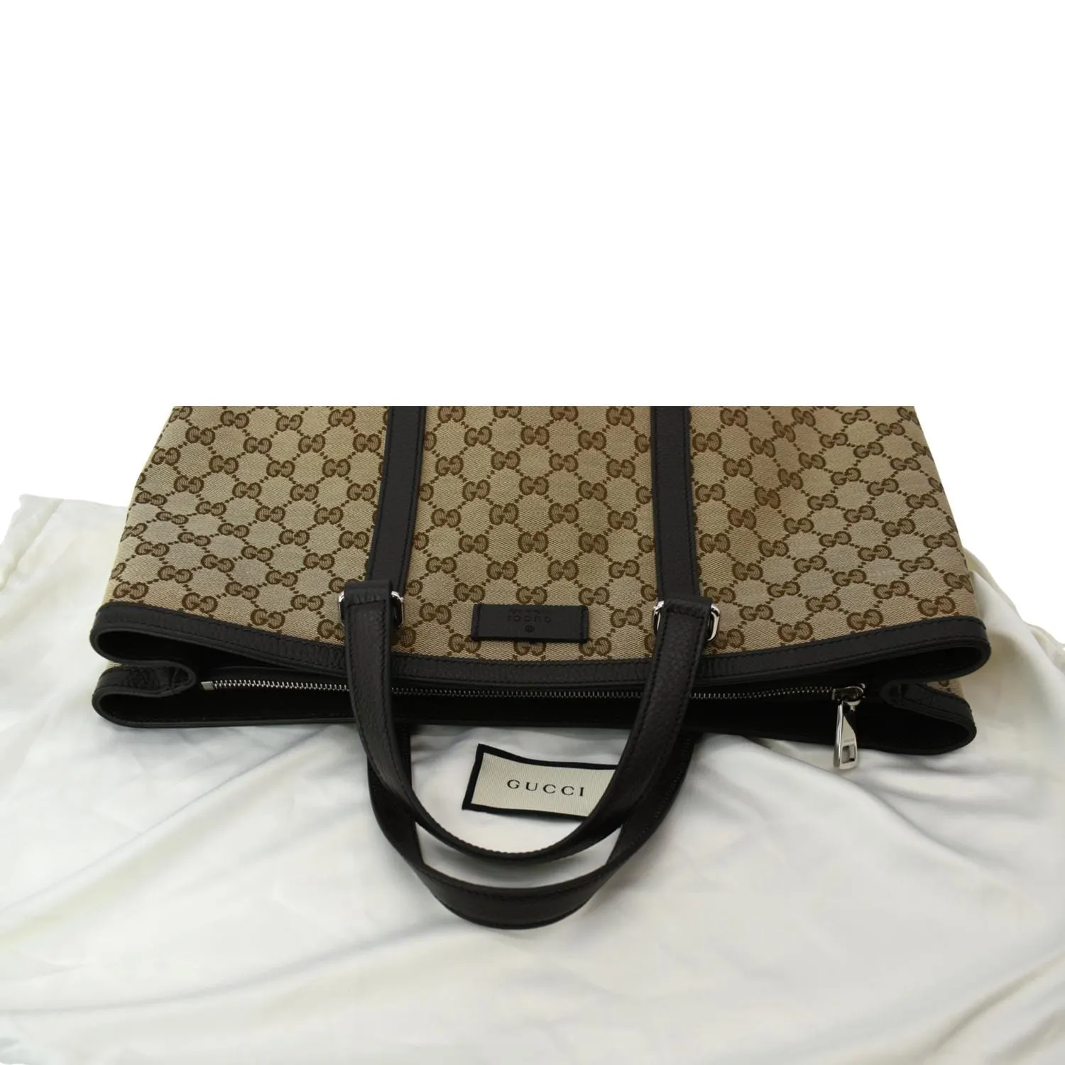 GUCCI GG Supreme Canvas Shopping Tote Bag Beige 449169