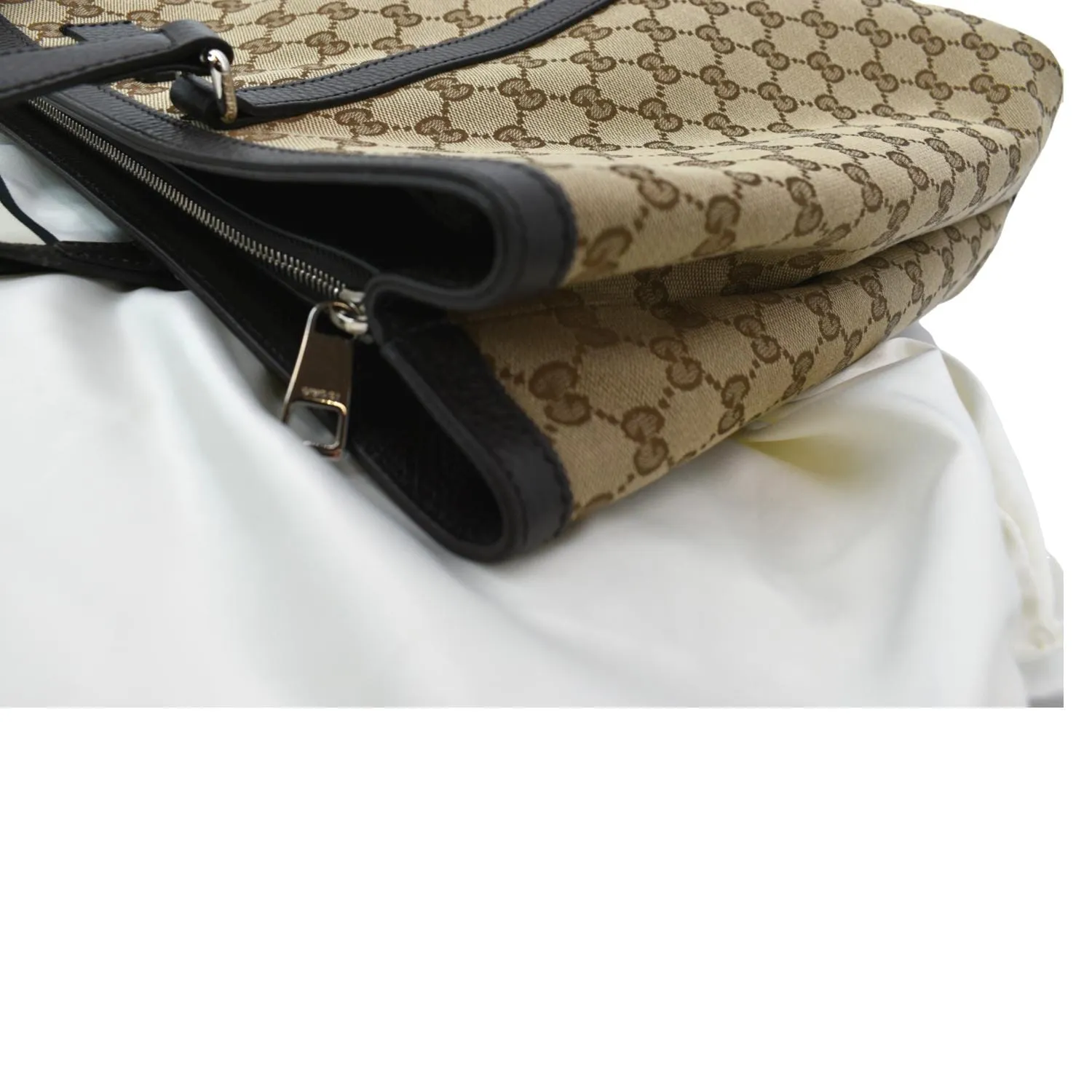 GUCCI GG Supreme Canvas Shopping Tote Bag Beige 449169