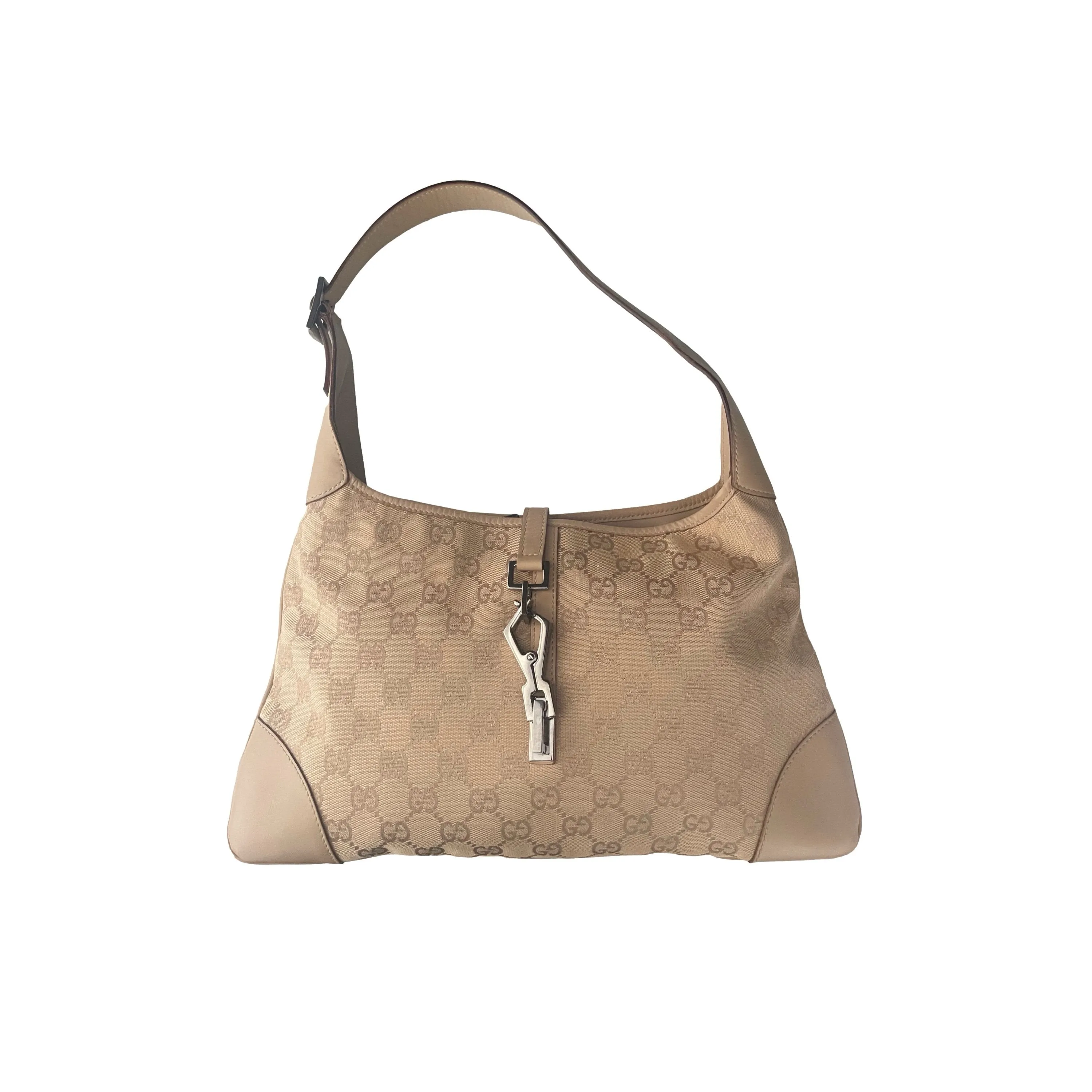 Gucci Nude Monogram Clasp Shoulder Bag