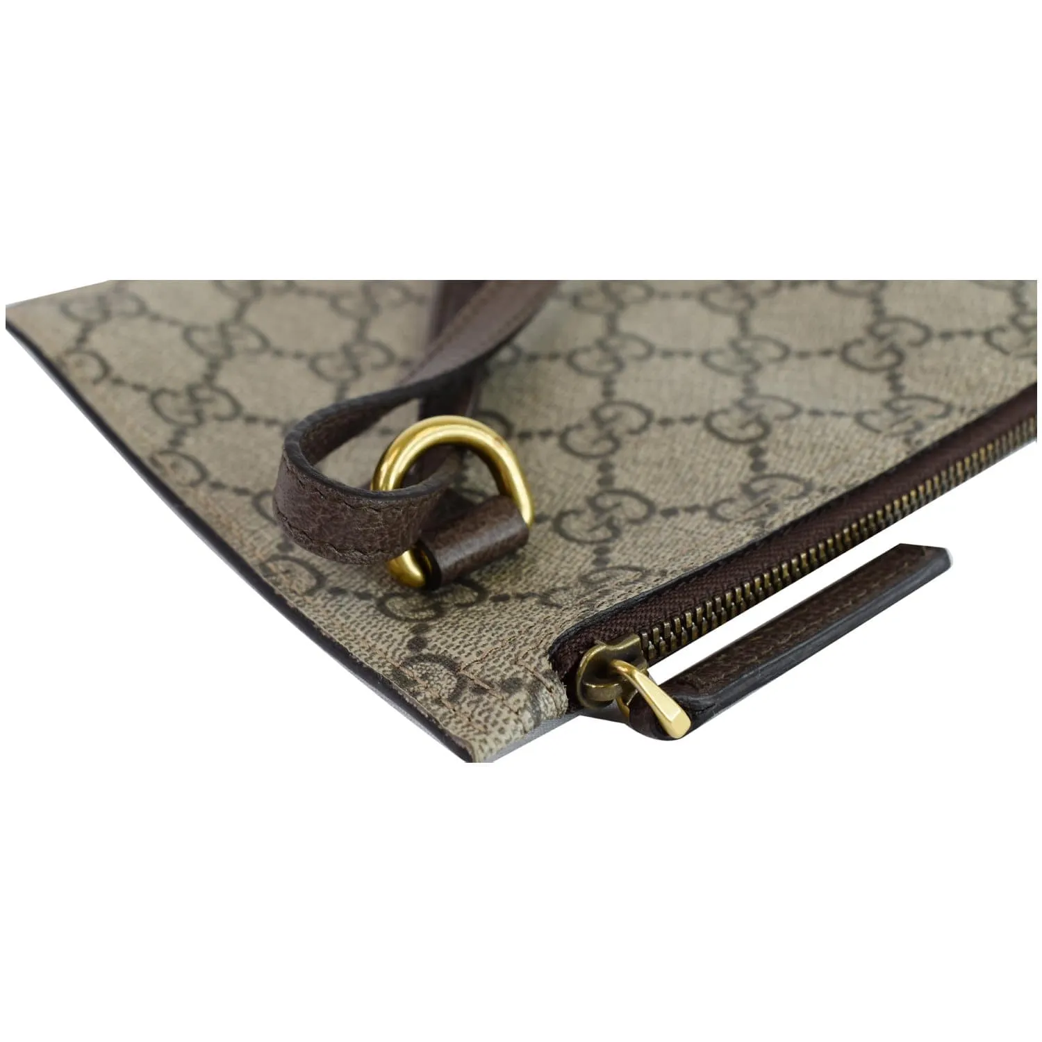GUCCI Ophidia Soft GG Supreme Pouch Wristlet Beige 519335