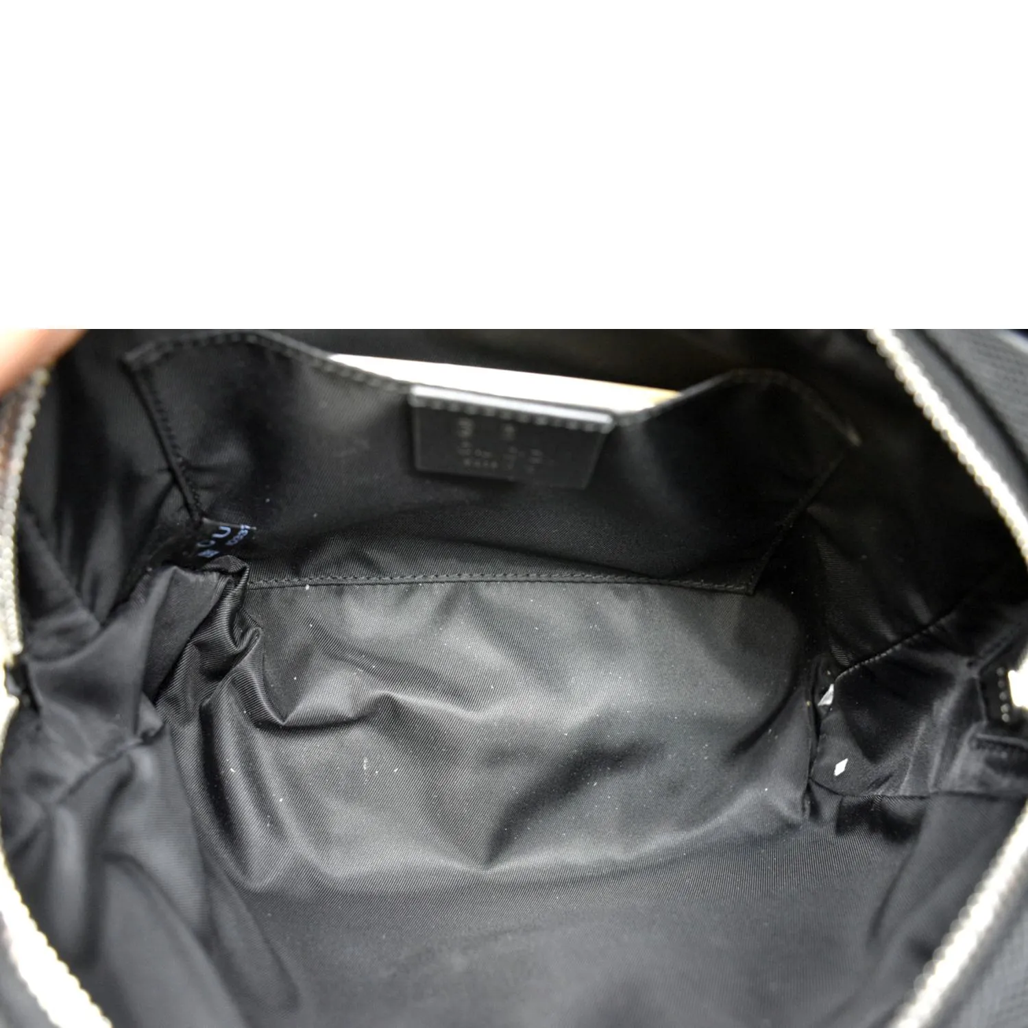 GUCCI Web Monogram Canvas Slim Belt Bag Black 630919