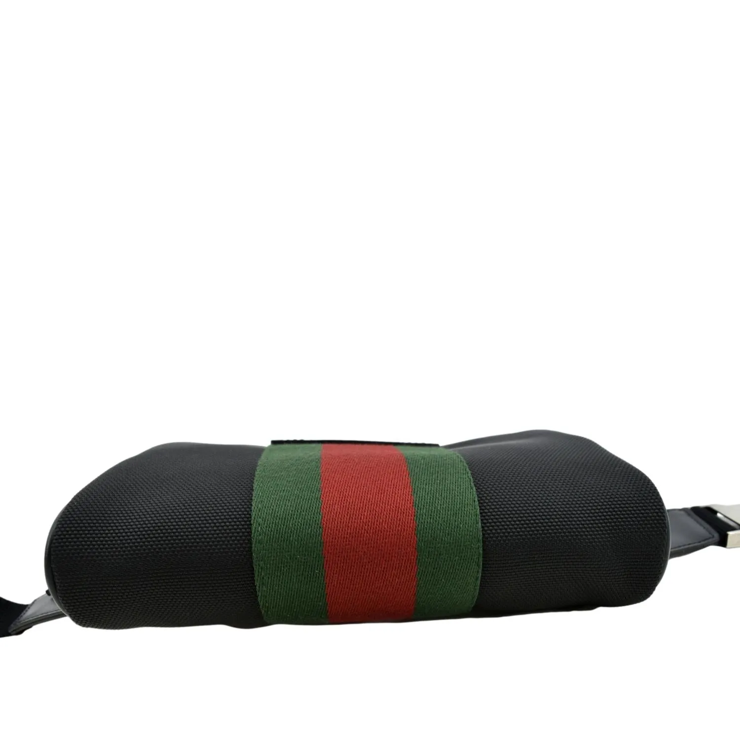 GUCCI Web Monogram Canvas Slim Belt Bag Black 630919