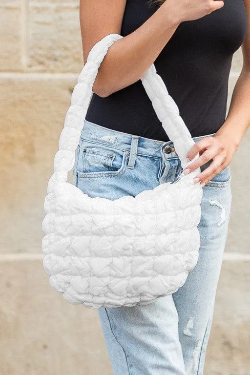 ❤️GYPSY FOX-Aili's Corner Dale Quilted Puffer Shoulder Bag – Stylish & Cozy Everyday Essential