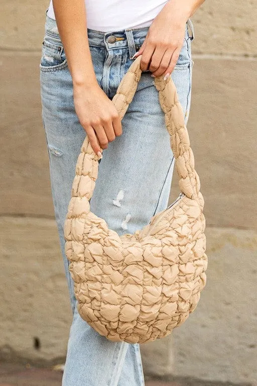 ❤️GYPSY FOX-Aili's Corner Dale Quilted Puffer Shoulder Bag – Stylish & Cozy Everyday Essential