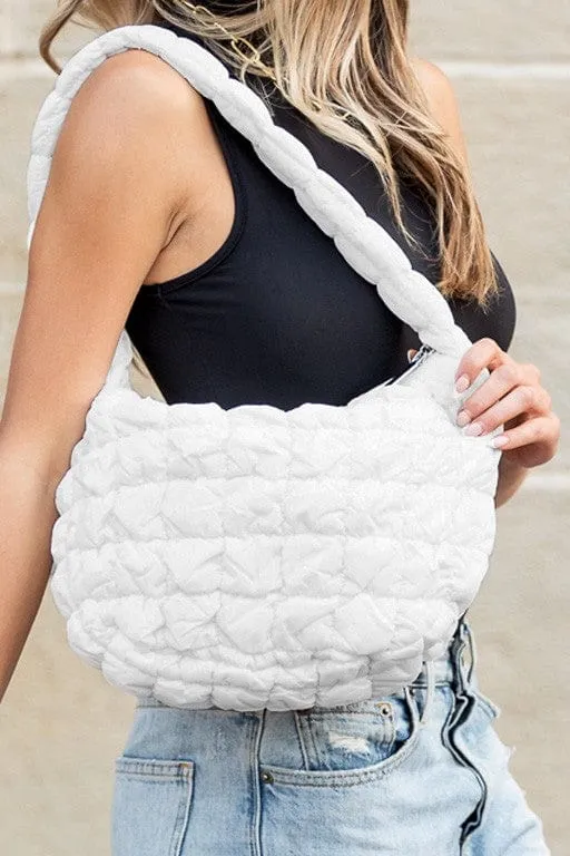 ❤️GYPSY FOX-Aili's Corner Dale Quilted Puffer Shoulder Bag – Stylish & Cozy Everyday Essential