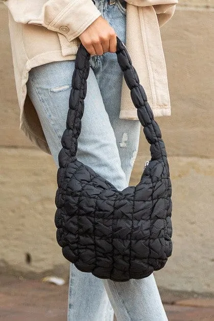 ❤️GYPSY FOX-Aili's Corner Dale Quilted Puffer Shoulder Bag – Stylish & Cozy Everyday Essential