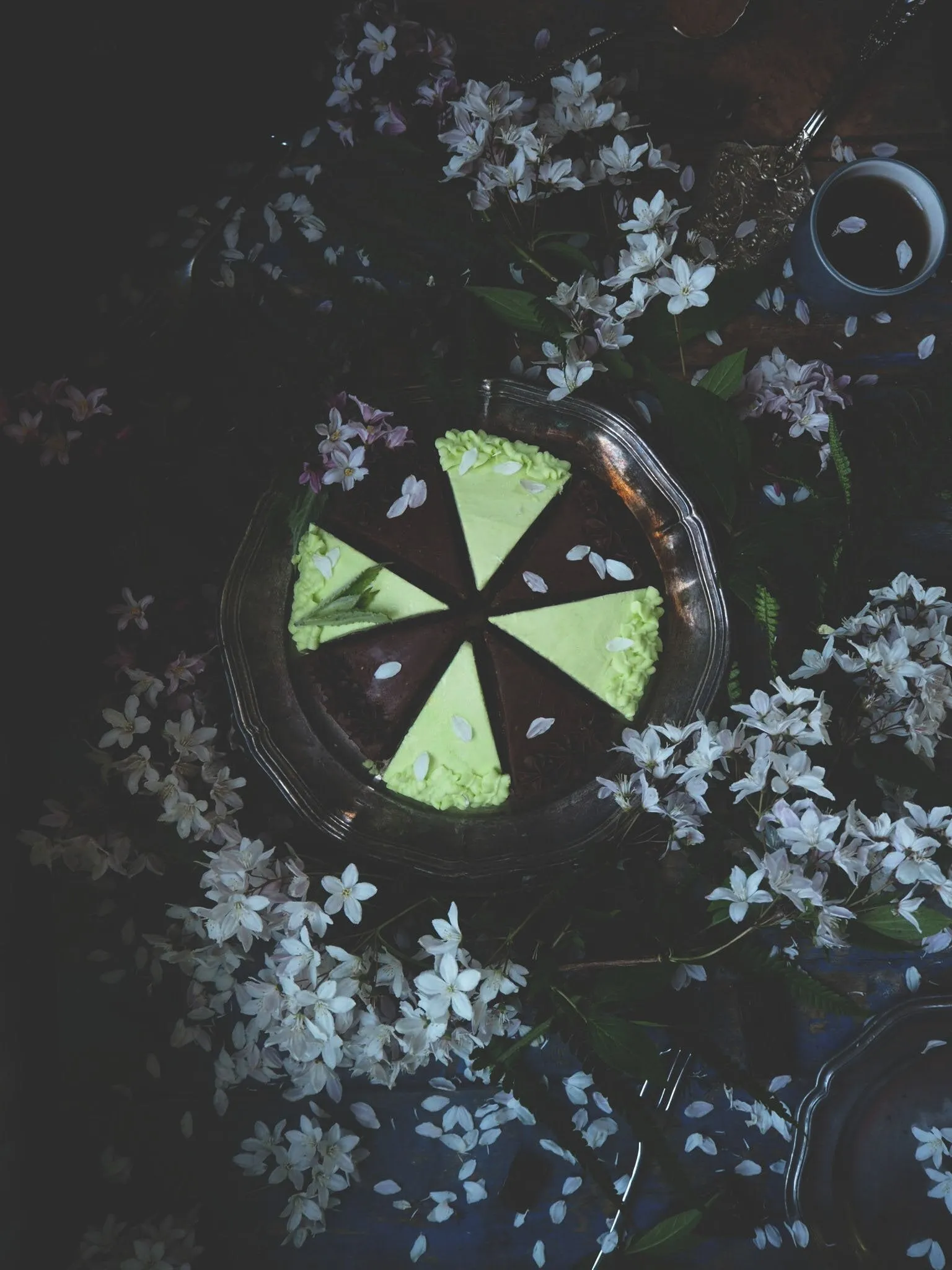 Half Chocolate Labu Cake- Half Double Mint Chocolate Cake