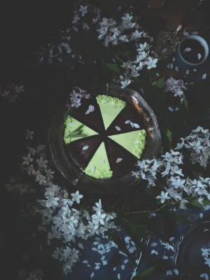 Half Chocolate Labu Cake- Half Double Mint Chocolate Cake