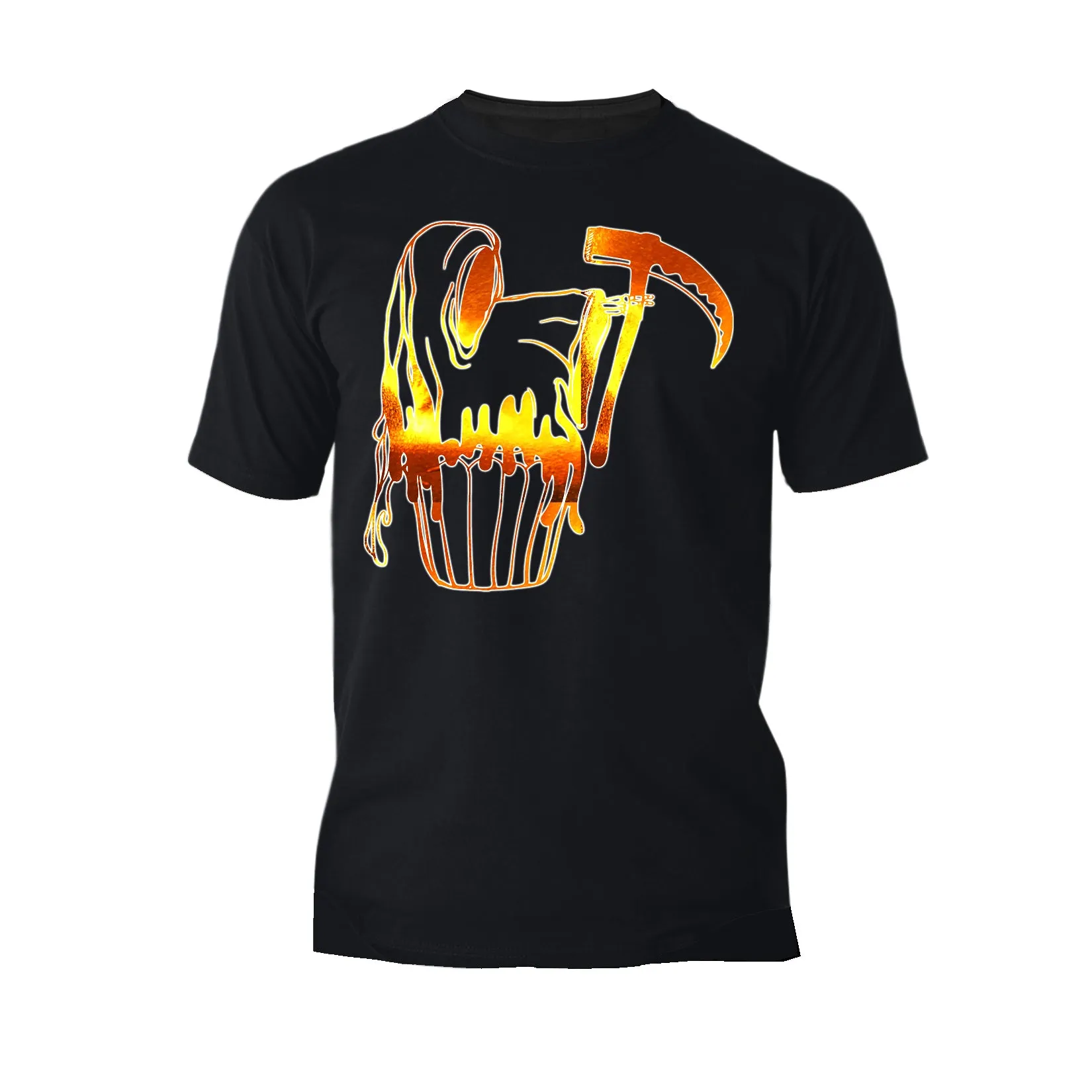 Halloween Horror Cupcake Grim Reaper Graffiti Stencil Official Men's T-shirt