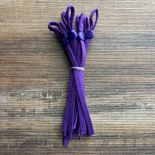 Happy Holidays Collection of adjustable elastic earloops for masks. Sky, Ocean, Deep Purple, Key Lime, Grinch Green, Aqua, Fuchsia, Cranberry and Wine. Ships from Ohio.