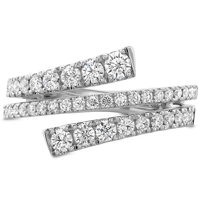Hearts On Fire Grace Wrap Right Hand Ring in 18K White Gold