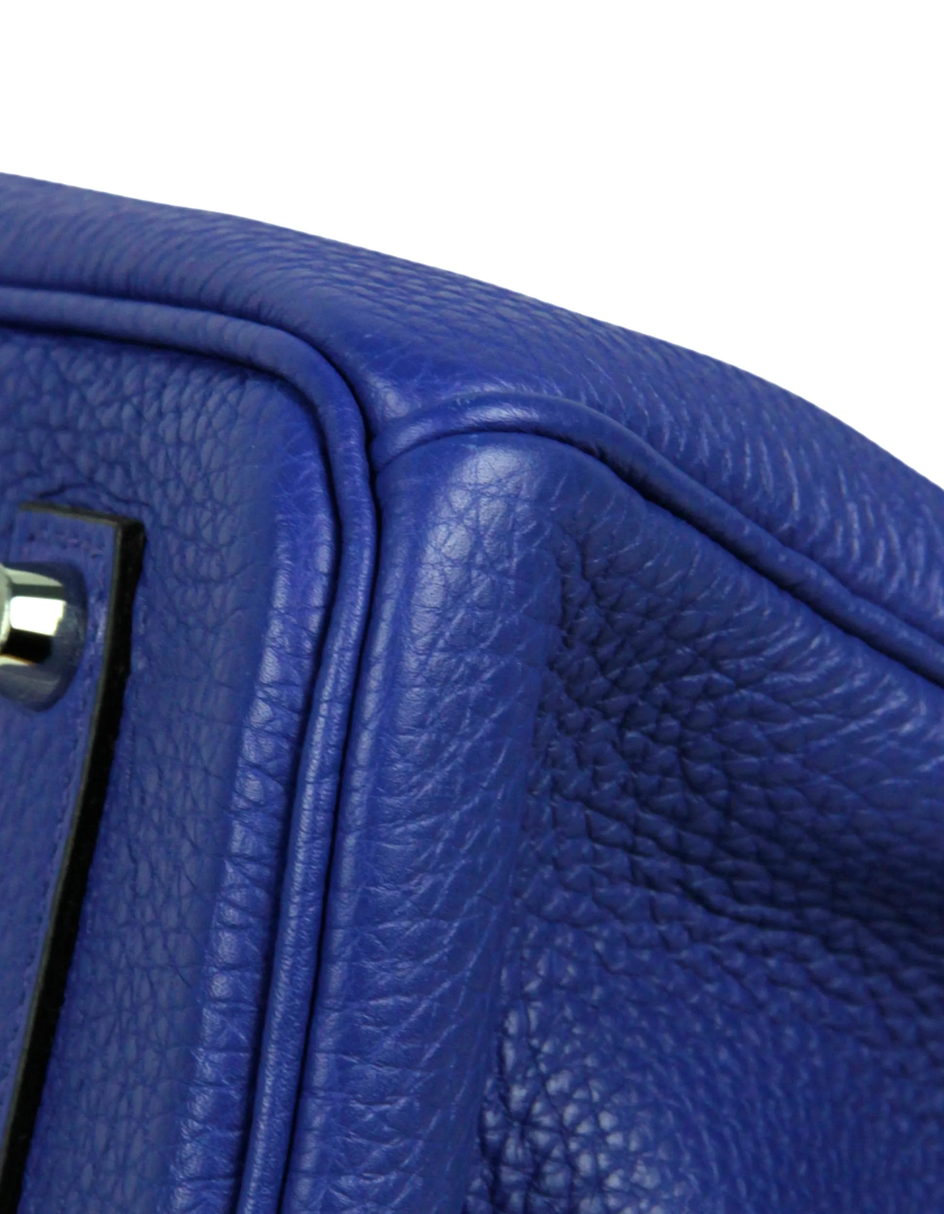 Hermes Blue Electric Togo Leather 35cm Birkin Bag
