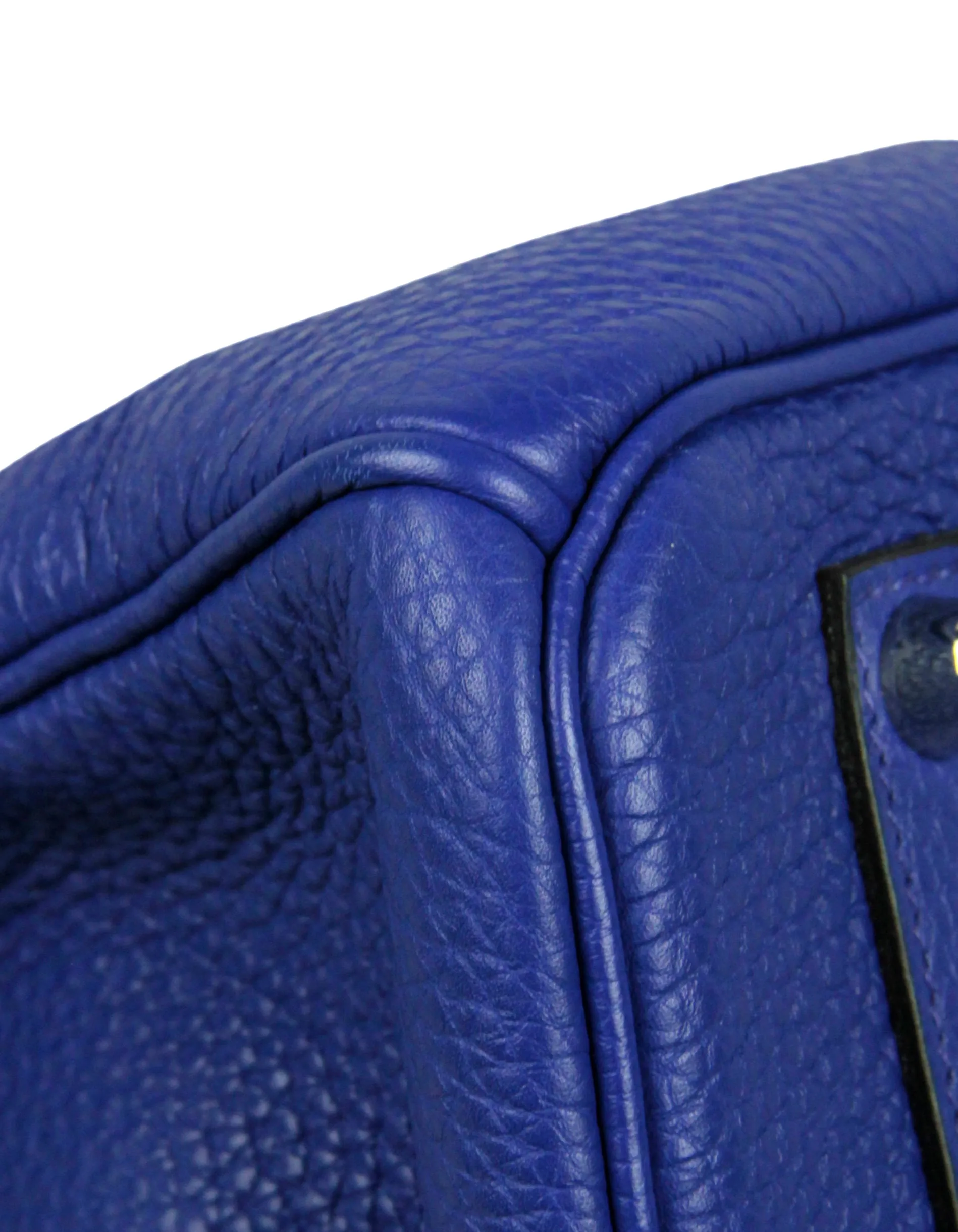 Hermes Blue Electric Togo Leather 35cm Birkin Bag
