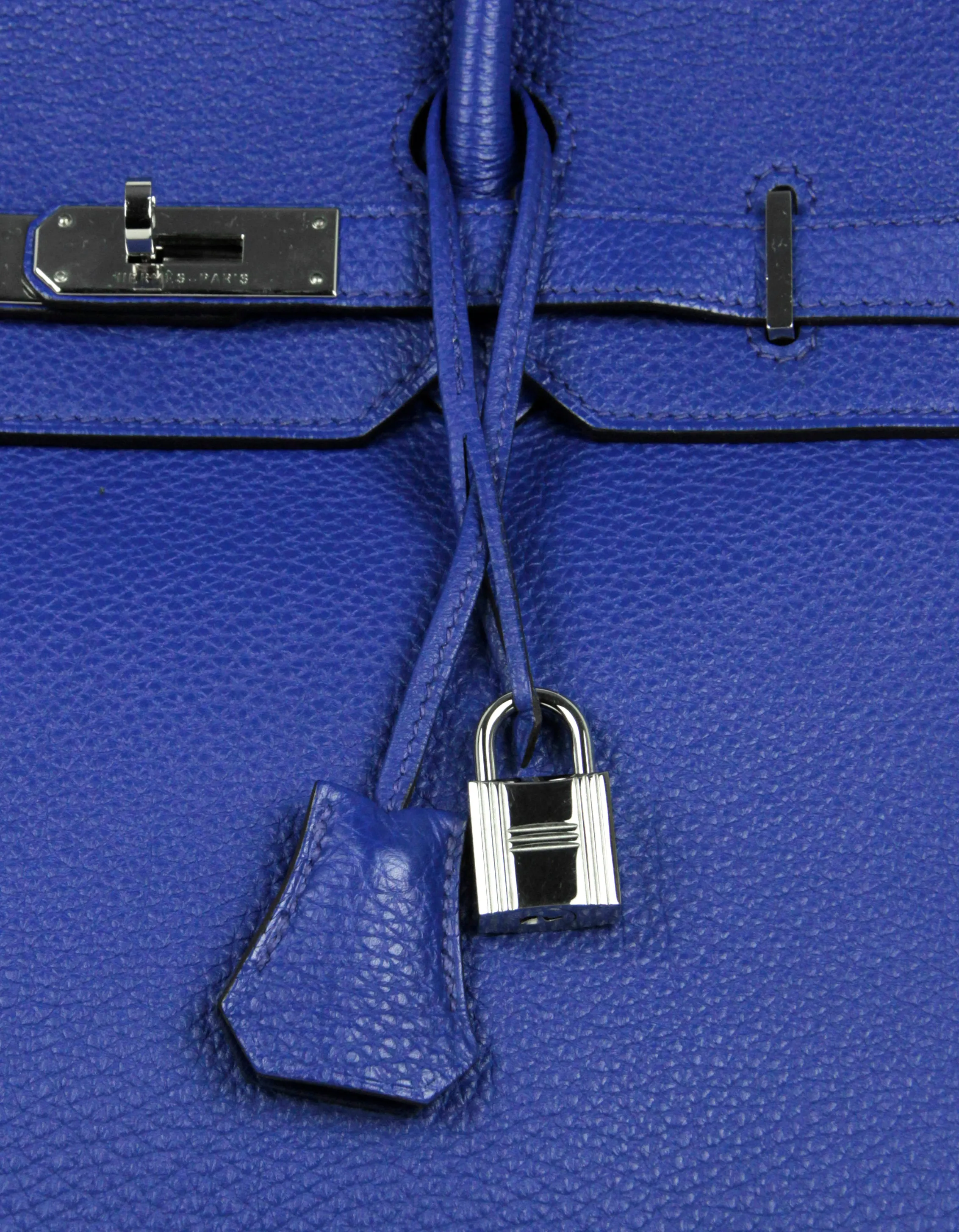 Hermes Blue Electric Togo Leather 35cm Birkin Bag