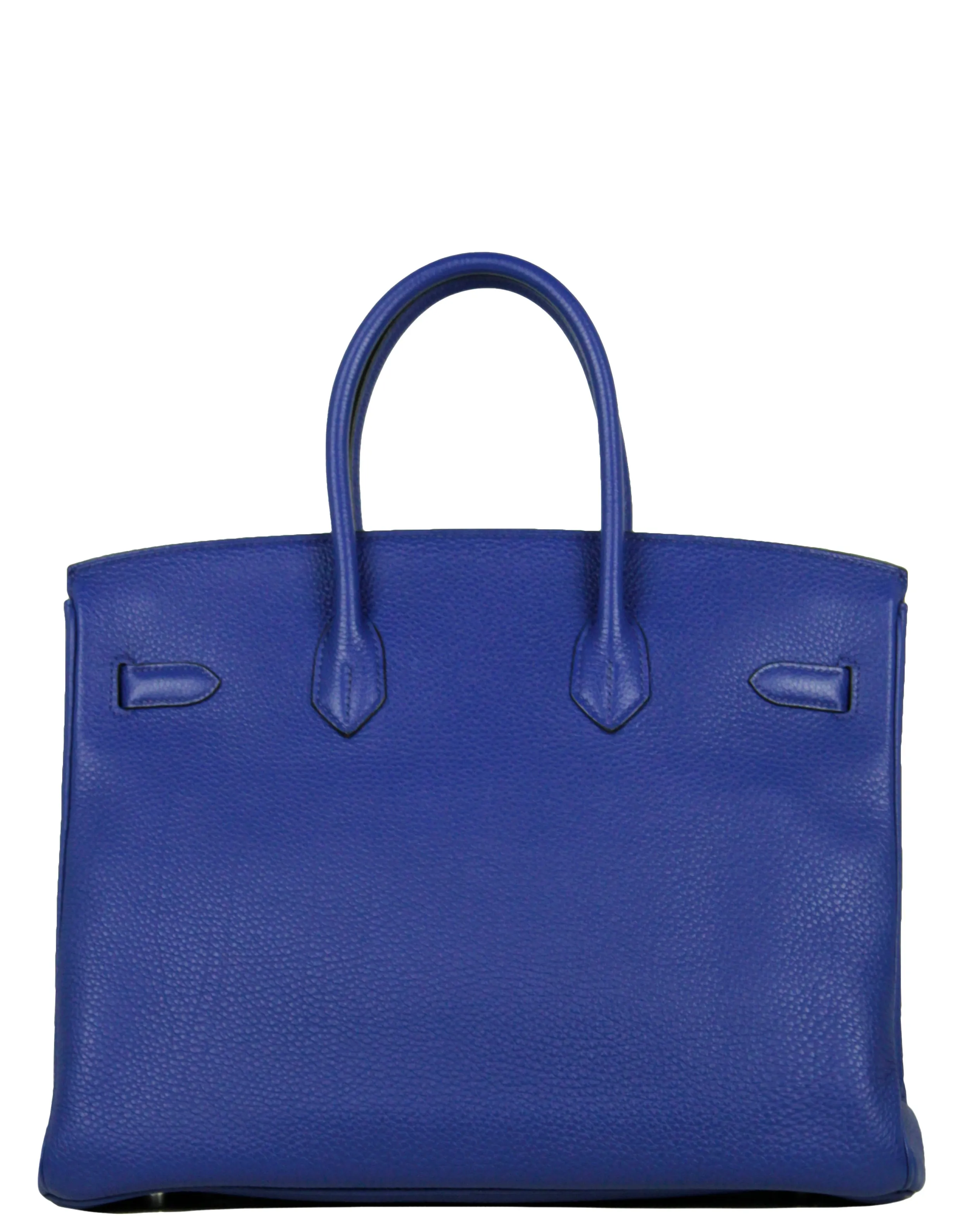 Hermes Blue Electric Togo Leather 35cm Birkin Bag