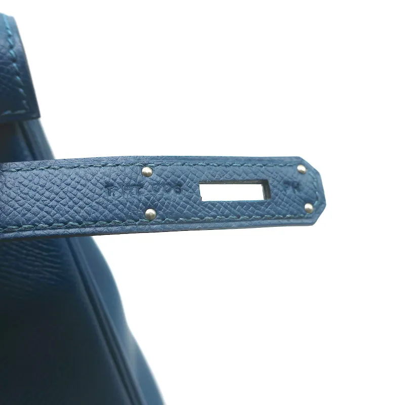 Hermes Kelly 28 Retourne Bleu Thalassa Epsom Leather Palladium Hardware 2015