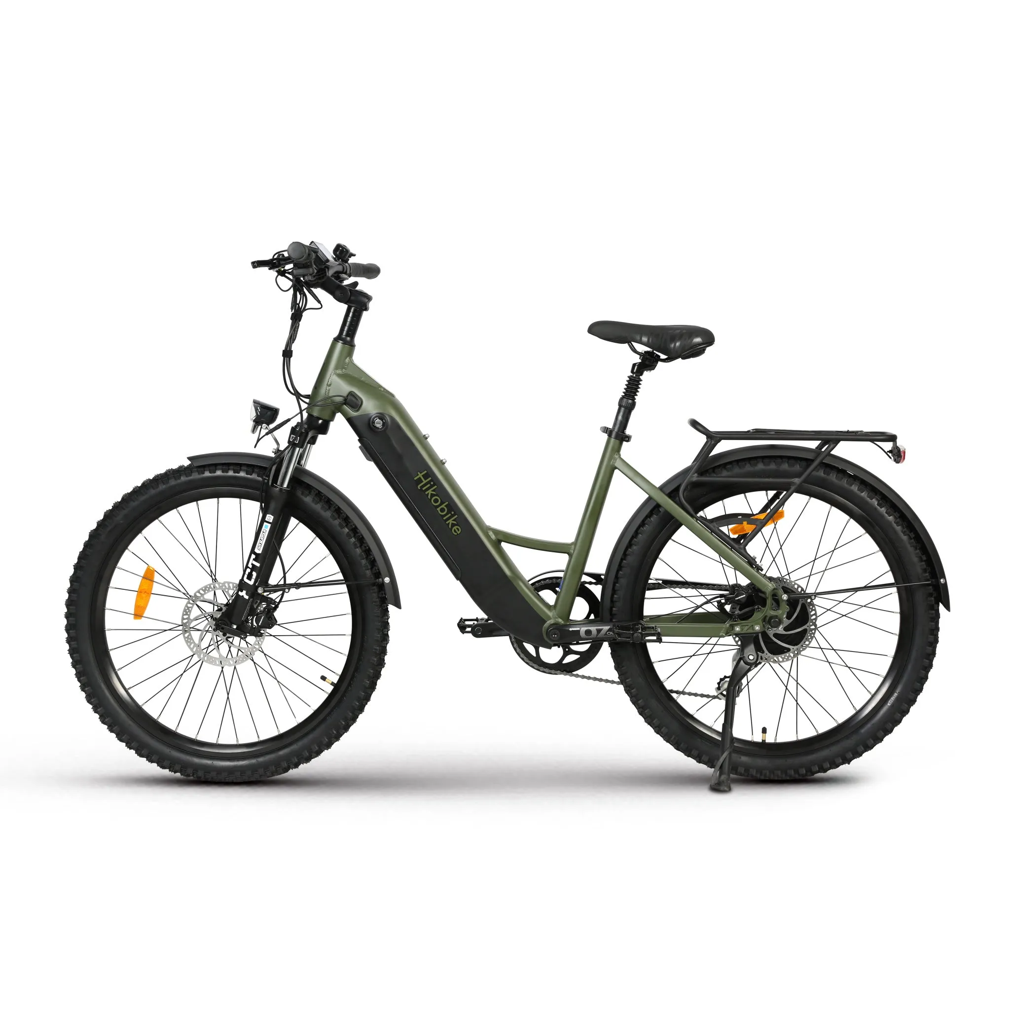 Hiko Scout Electric Bike 672Wh Battery Olive