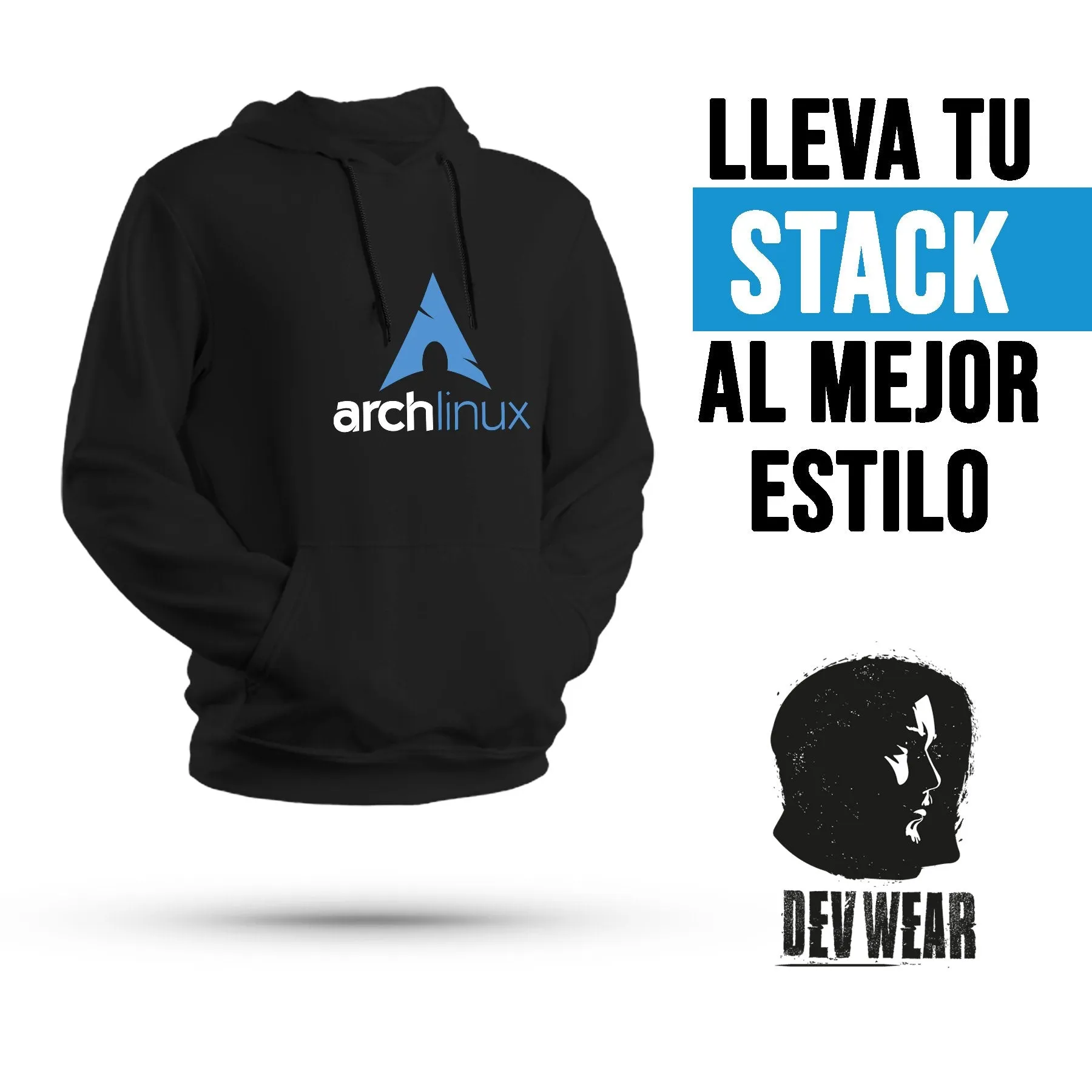 HOODIE BUZO SACO CANGURO DEVELOPER ARCH LINUX