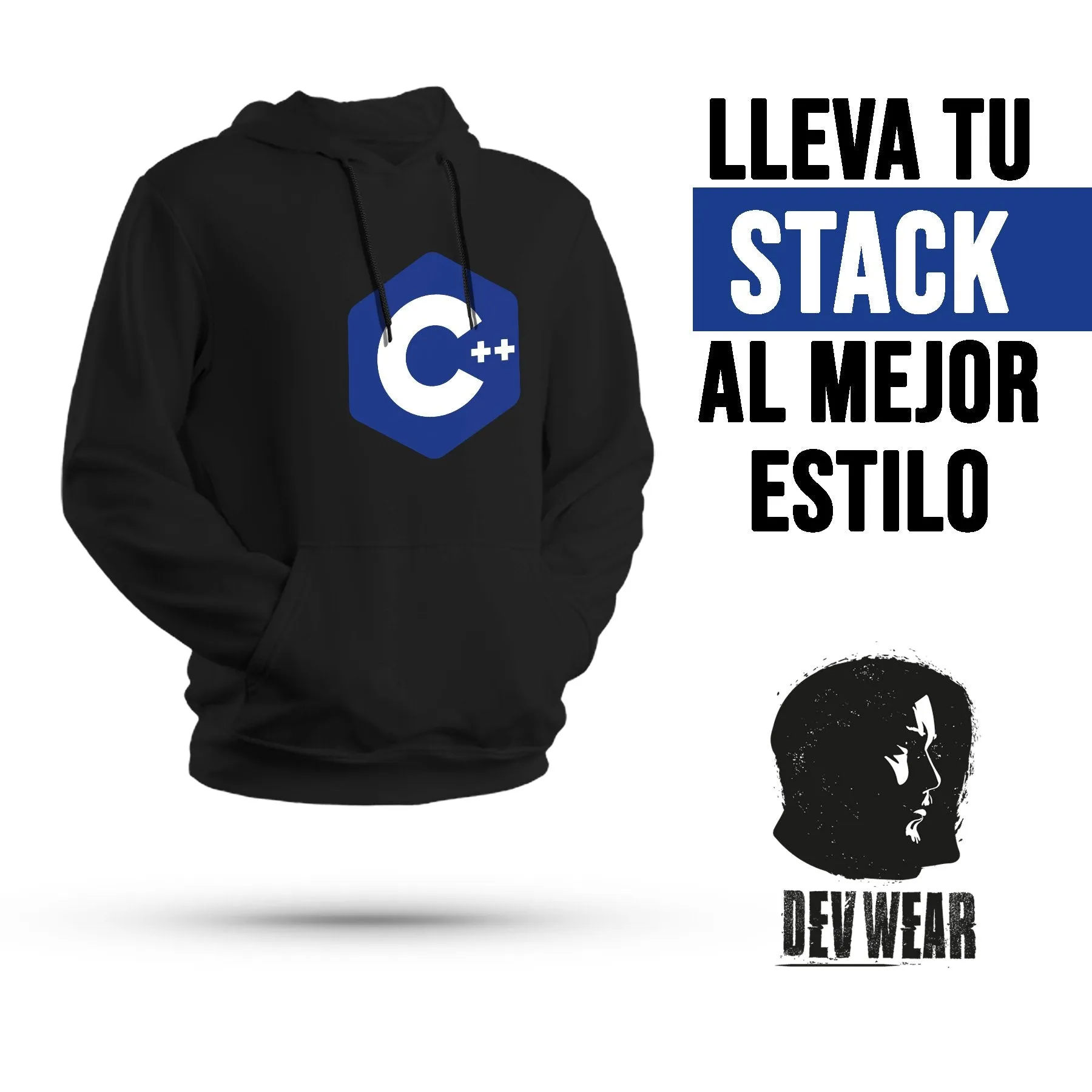 HOODIE BUZO SACO CANGURO DEVELOPER C PLUS PLUS