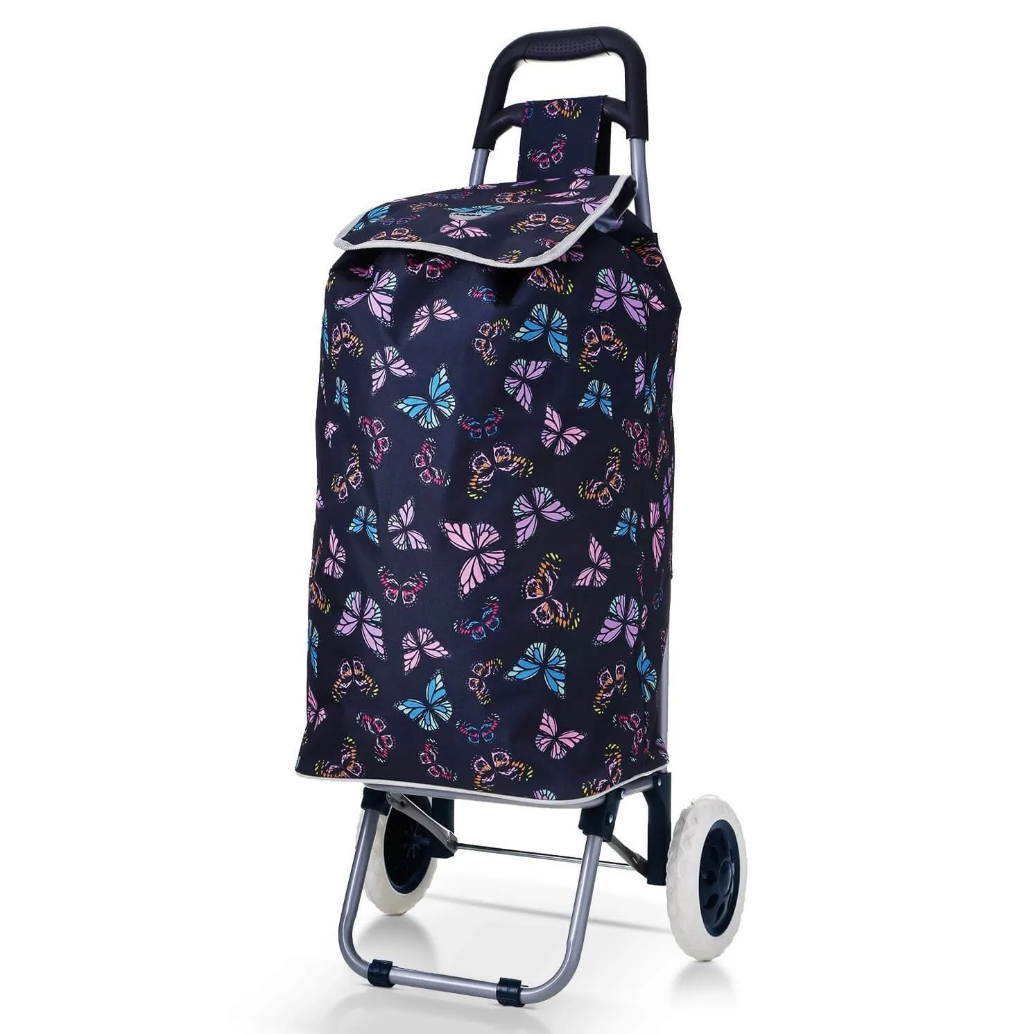Hoppa Mini 47L Lightweight Wheeled Shopping Trolley, 2023 Model, Hard Wearing & Foldaway for Easy Storage With 1 years Guarantee