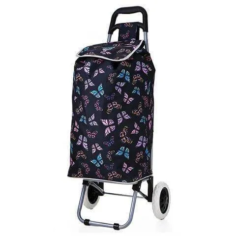 Hoppa Mini 47L Lightweight Wheeled Shopping Trolley, 2023 Model, Hard Wearing & Foldaway for Easy Storage With 1 years Guarantee
